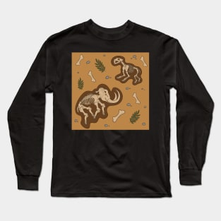 buried saber tooth tiger and mammoth Long Sleeve T-Shirt